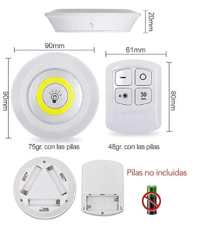Pack ¡LUZ SEGURA! 3 Luces LED + Mando ¡GRATIS!