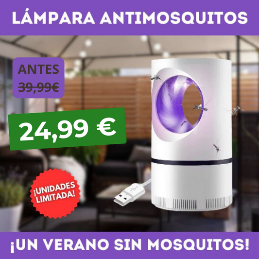 Lámpara  Antimosquitos Ultravioleta con Sistema de Succión.