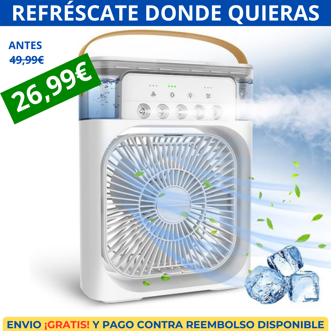 Enfriador de aire Portátil "AirCoolJet" ¡OFERTA VERANO 45%!